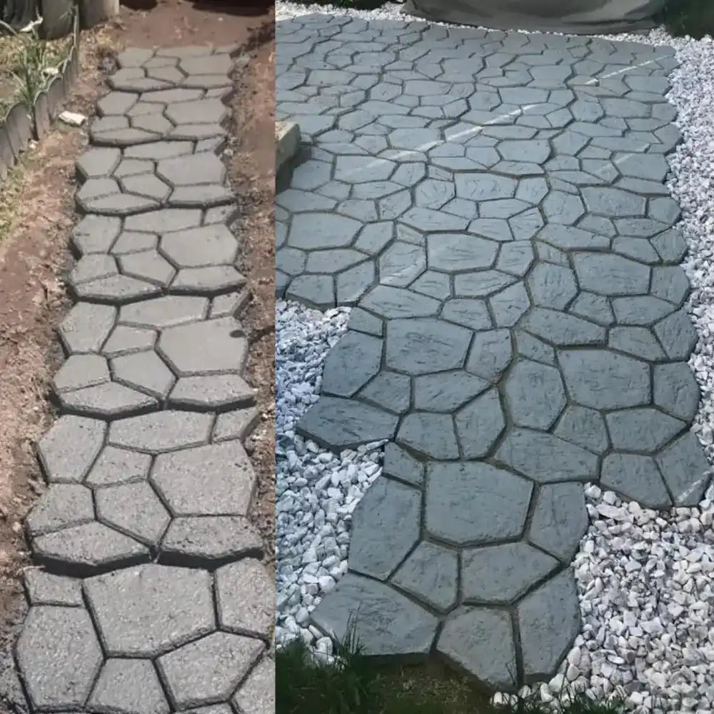 Garden Path Maker Mold صانع الممرات الحجرية ، الإسمنتية ...