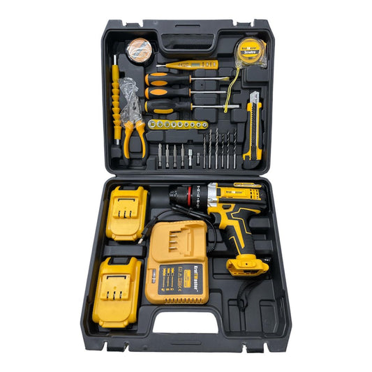 Perceuse Visseuse à Percussion Sans Fil  KraftMaster – 2 Batteries + Coffret Complet